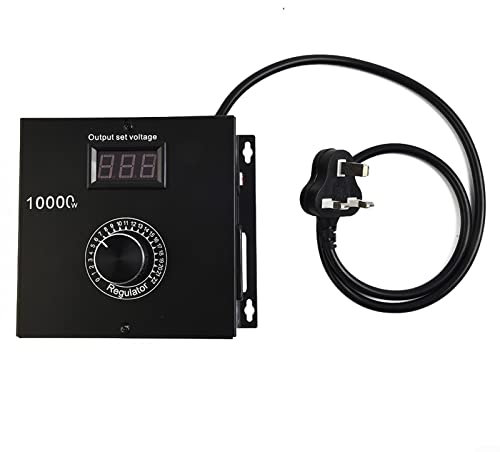 Regulador de voltaje electrónico SCR 10000W, Convertidor de voltaje variable de CA de alta potencia Regulador de voltaje del transformador, Controlador de velocidad del ventilador del motor(Reino Uni