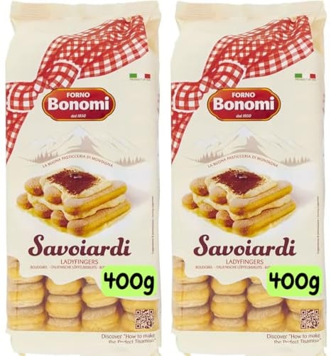 2x 400g Forno Bonomi Tiramisu Savoiardi biscuits | Biscotti almond cookies, Italian Lady fingers for Classic Tiramisu recipe