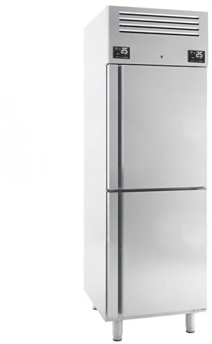 GGM Gastro | KGI78T2MT | Kühl- & Tiefkühlkombination Edelstahl Premium PLUS - GN 2/1-520 Liter - mit 2 Halbtüren
