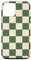 iPhone 12 mini Green and Cream Classic Checkered Big Vintage Checkerboard Case