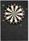 Windkream Dartscheiben-Wandschutz mit verlängerter Länge, für professionelle Dartscheiben, 45,7 cm und 45,7 cm Dartscheibe, Dartscheibe, Umrandung, Filzwand mit abnehmbaren Klebestreifen, 6 Stück