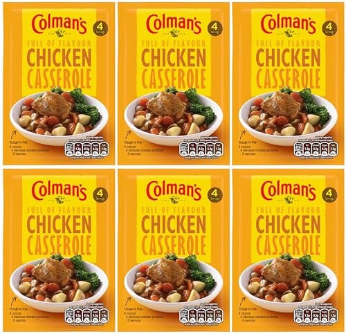 Colmans Chicken Casserole Mix 40g Pack of 6 - Delicious Seasoning Blend for Easy and Tasty Chicken Casseroles