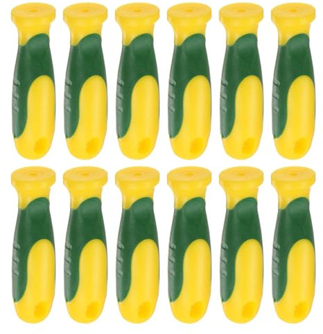 sourcing map 12pcs Rubber File Handle 3.27 Inch Round Hole Ergonomic Handles for Chainsaw File