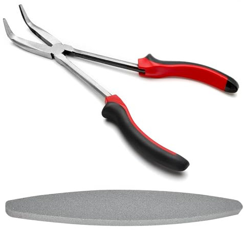 HENGBIRD Fishing Pliers Hook Remover 28 cm Fishing Pliers Fishing Accessories Curved Fishing Scissors for Catching Predatory Fish Used