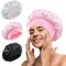 Catelves 3 Stück Seidenhaube zum Schlafen, Satin Haarhaube, Schlafhaube Seide, Silk Bonnet Sleep Cap, Haarhaube für Die Nacht Weiche Atmungsaktive zum Verschiedene Haartypen(Grau, Schwarz, Rosa)