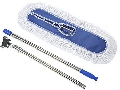 Flachmopp mit 360-Grad-Drehung, 122 cm Stiellänge, Abnehmbarer