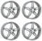 4x Carmani Felgen Alufelgen 15 Oskar 6,5x16 ET49 5x112 kristall silber kompatibel mit Mercedes A B C CLA