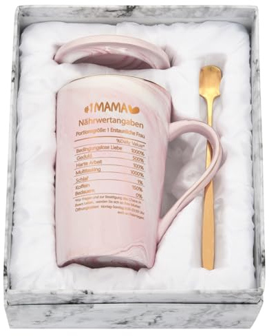 Joymaking Tasse Beste MAMA der Welt, unterschiedlicher beidseitiger Druck Geschenkidee für MAMA zum Geburtstag, Muttertag, Weihnachtsgeschenke für Mama, Muttertagsgeschenk Kaffeetasse, 400ml Rosa