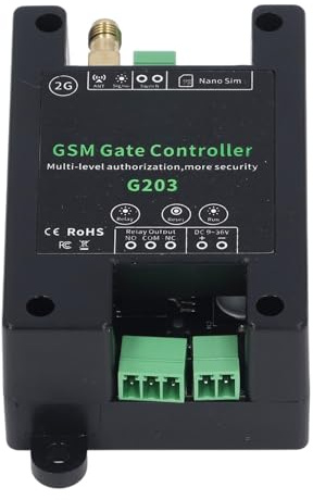 GSM-Toröffner, Fernbedienung, Benutzerfreundliches Zugangsmanagement, 0–9999 S Verzögerungsschließung, Vielseitige Anwendungen, ABS-Gehäuse, DC9–36 V 1 A, für Tore, Garagentore