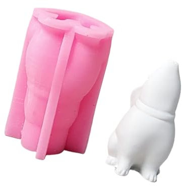 Moldes de silicona con figuras de conejos 3D, estatua de animales, moldes de silicona para hacer resina epoxi, decoración de yeso