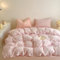 Covebett Housse de Couette 220x240 à Carreaux Vichy Rose et Blanc Moderne Parure de Lit Adulte 2 Personnes Housse Couette en Microfibre Linge de lit avec Fermeture Éclair et 2 Taies d'oreiller 65x65