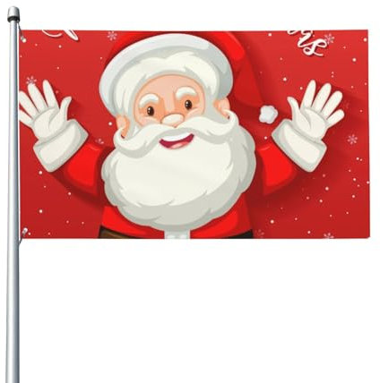 Frohe Weihnachten; bedruckte Flagge, 90 x 150 cm, modische Outdoor-Flagge mit Metallösen, Polyester für Garten und Veranstaltungen
