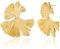Blumen und Blatt Ohrringe für Damen,Ohrhänger für Niedlich Frauen, Ladies Premium Gold Mode Textur Gerippte Ohrstecker, Ideal für Frauen Hochzeit Dating Geburtstag Geschenke (Gold A)