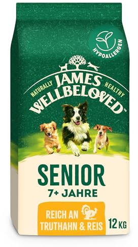 James WELLBELOVED 12kg Hund Senior Trockenfutter Truthahn & Reis