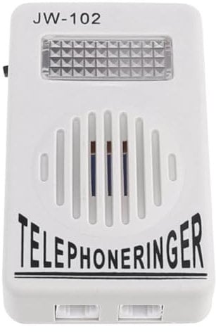 Kueohse Telephone Ringer Phone Amplifier Wall Ring Speaker Strobe Light Flasher Bell Extra-Loud Sound