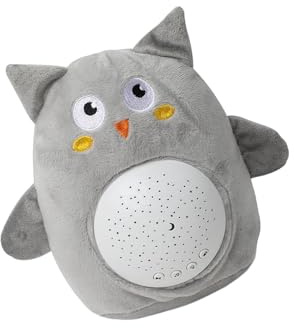 LIXSAZSE Soft and Cuddly Stuffed Animal Plush Toys with Night Light Projector and Melodies, Owl