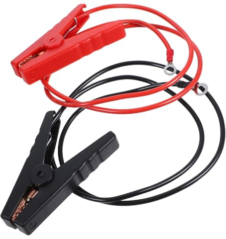 Angoily 2 Stück Krokodilklemmen für Autobatterie mit Kabeln Robuste Starterkabel mit Ergonomischem Design und Zuverlässiger Verbindung für Solar und Fahrzeuganwendungen