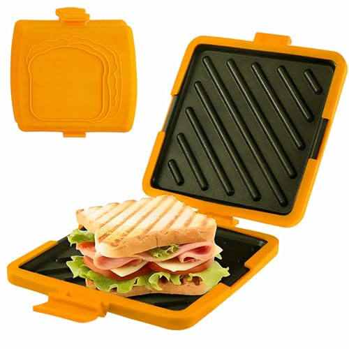 Sandwichera Para Queso A La Plancha - Superficie Antiadherente Y Resistente Al Calor | Sartén Tostadora Queso Microondas Press Multiusos | Para Reuniones Hogar Apartamento Dormitorio Viaje