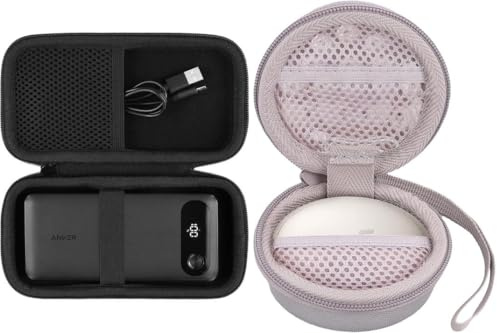 Khanka Hard Case for Anker Power Bank 20,000mAh + Anker soundcore Sleep A20 A30 Earbuds, Case only