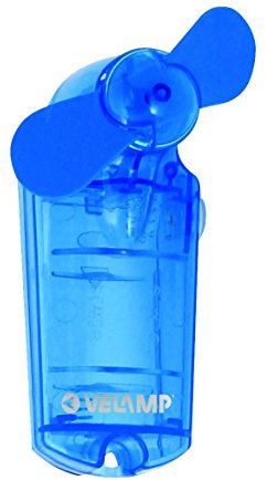 VELAMP IN294 Mini Ventilatore, 2 Batterie AA Non Incluse, Blu