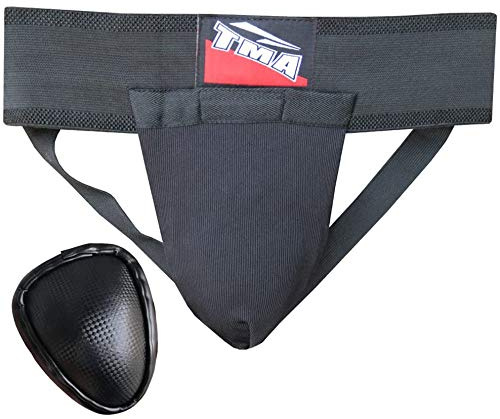 TMA Boxing Groin Protector Guard Boxing Cup, Winning Boxing Cup Protector & MMA Cup, Abdominal Guard for Men,Women (Metal Black) X-Large