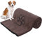 KinHwa super saugfähiges Haustierhandtuch Mikrofaser Hund Badetuch für Hunde und Katzen 76CM x 127CM (braun)