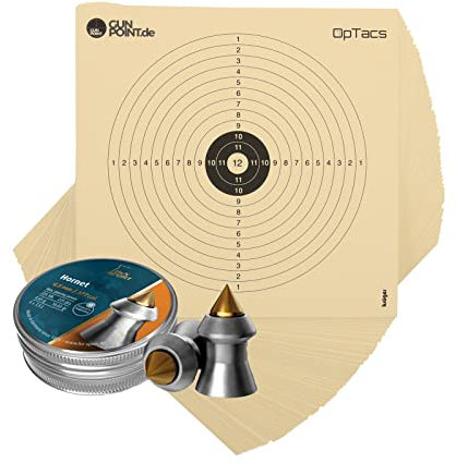 OpTacs H&N Diabolos Hornet 4,5 mm + 100 x Luftgewehr Zielscheibe 14 x 14 cm