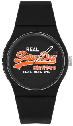 Superdry Damen Analog Quarz Uhr mit Silicone Armband SYG280BO