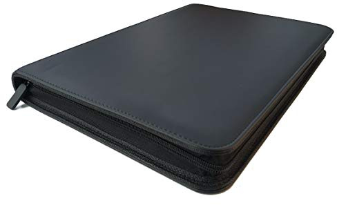 Arkero-G 18-Pocket Premium Zip Binder Schwarz/Black - 360 Karten Album/Reißverschluss Portfolio - Sammelalbum für Magic oder Yugioh Karten