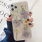 Bakicey für iPhone 11 Pro Max Hülle Getrocknete Blumen Handyhülle Kristall Gel Schutzhülle Dünn Handgefertigt Immerwährende Blume Bumper Case Cover Schale hülle für iPhone 11 Pro Max, Lila weiß