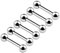 KJM FASHION 6 Stk Chirurgischer 316-l-stahl Barbell Stab 1,2mm 16 Gauge 10mm 3/8 3mm Kugel Cartilage Tragus Helix Rook Ohrringe Eyebrow Piercing Schmuck 6339