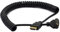 PNGKNYOCN Cable espiral HDMI en ángulo recto, inclinado hacia abajo 90 grados Cable HDMI macho a HDMI macho espiral de resorte, compatible con 3D 1080P para cámaras, pantallas，proyector