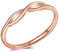 INFINIONLY Anelli da donna, anello in argento 925, anello simbolo infinito, Oro rosa, anelli di fidanzamento e fede nuziale, anello aperto, misura regolabile, circonferenza del dito adatta:48,5-57mm