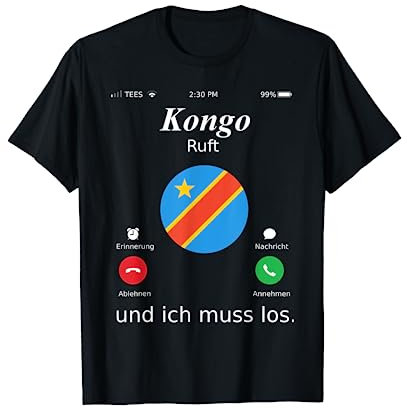 Kongo Ruft Und Ich Muss Los Kongo Flagge t-shirt T-Shirt