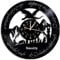 Smotly Vinyl-Wanduhr, Herr der Ringe Themen-Wanduhr Bunte künstlerische Kreativität, handgemachte Cartoon-Heimdekoration Digitale Wanduhr Geschenk (Geschenkhaken) (Schwarz)