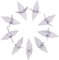 WANDIC Origami-Papierkraniche, handgefertigt, gefaltet, Origami-Papierkraniche, für Hochzeit, Party, Hintergrund, Heimdekoration, Weiß, 15 cm, 100 Stück