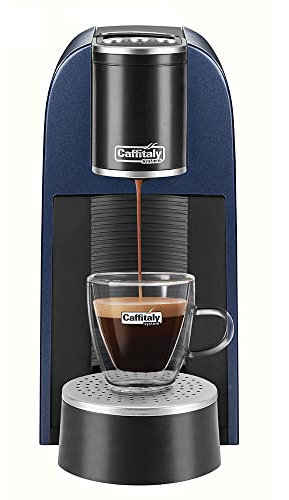 Caffitaly System, Macchina Caffè Arka S33R per Capsule Originali Caffitaly, Compatta, Veloce e Silenziosa, Sistema Multibevanda, Dosaggio Automatico, Accensione Rapida, Autospegnimento, 42kWa, Blue