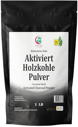 Activated Charcoal Powder 454 grams, Grounded Activated Charcoal Powder for Skin & Soap Making, 100% Natural Detoxifier, Coconut Shells Based, Yogi's Gift®