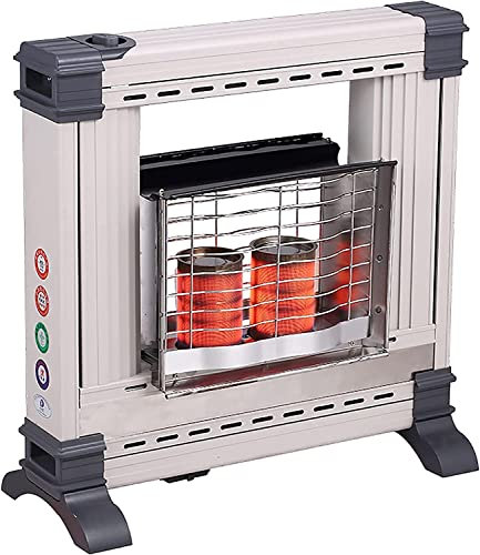 AAPIE Chauffage de Camping avec Pieds de Support Chauffages à gaz Trois Vitesses Réglable Blanc Carré Portable Chauffage à gaz Restaurant Salle de karaoké
