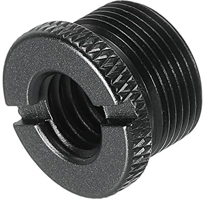 sourcing map Adapter 3/8 Buchse auf 5/8 Stecker Legierung für Mikrofon Stativständer Schwarz