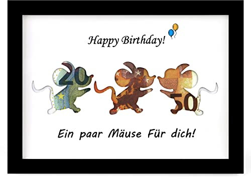 Ukaeno Geldgeschenke Geburtstag, Lustige Geldgeschenk Verpackung, Kreative Geld Geschenk, DIN A5 (Schwarz)
