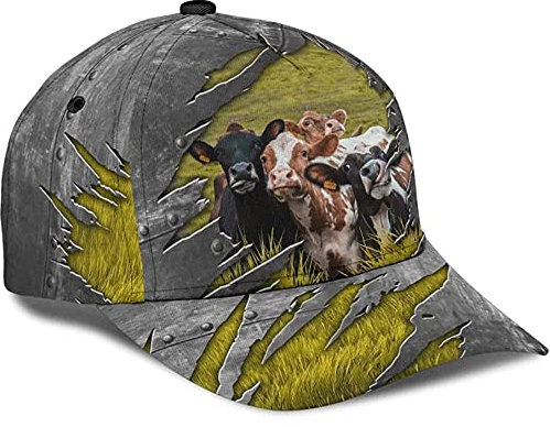 494 Freizeit Basecap Kuh-Hintergrund Golf Hüte Baumwolle Baseball Cap Verstellbare Baseballkappe Für Auf Reisen, Damen, Herren