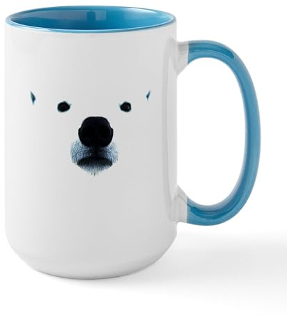CafePress Polar Bear Face Large Mug 15 oz (444 ml) Ceramic Coffee Mug