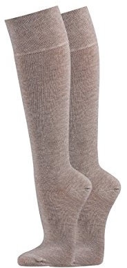 TippTexx 24 3 Paar Ökotex Herren Kniestrümpfe mit ANTI-LOCH-GARANTIE (as3, numeric, numeric_35, numeric_38, regular, regular, Braun/Melange)