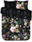 ESSENZA Bettwäsche Fleur Festive Blooming Black, 200x200 + 2X 80x80 cm - 100% Baumwollsatin 200TC - Blumen