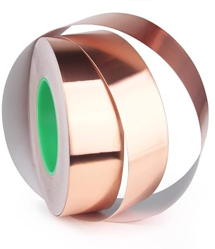 Y-Nut Kupferband 20M x 20mm, Kupferfolienband Copper Foil Tape Abschirmband Kupferfolie Kupferband Selbstklebend Klebeband Schneckenband Schneckenschutz