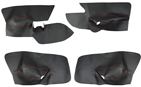 TTOILS Garniture de Couverture d'accoudoir de Panneau de Porte intérieure de Voiture en Cuir Microfibre 2/4 pièces, pour VW Golf 5 Jetta 2005-2009 Accessoires