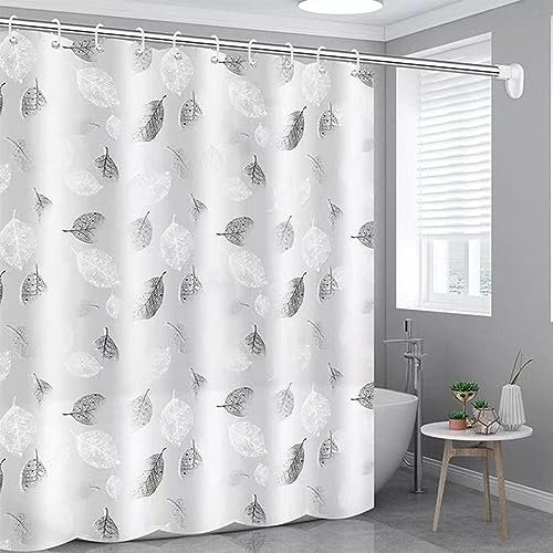 Chenbing Art Marmor Streifen Wasserdichter Textil Duschvorhang 120x190cm Antischimmel Schnell Trocknend Badezimmer Vorhang für Badewanne und Bad mit 12 Duschvorhängeringen Waschbarer Duschvorhang