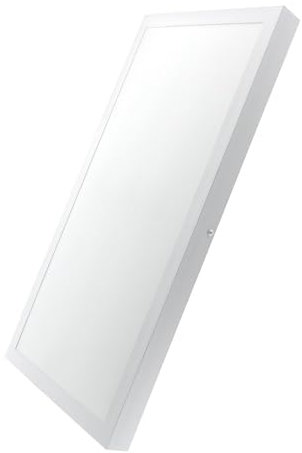 M LEDME - Plafon Superficie Panel LED 60X30cm 24W, Con Selector de Color Blanco Calido, Neutro o Frio (CCT), 2400 Lumenes, Luces led para cocina o habitación, Driver incluido.