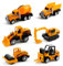 O-Kinee Baustellenfahrzeuge Kinder, 6 Stück Spielzeugautos Baustelle, Mini Bagger Tortendeko, Baufahrzeuge Kinder 2 3 4 5 6 Jahre, Kuchendeko Bagger Geschenke für Geburtstag Junge Mädchen